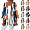 Women's Casual And Fashionable  Printed Lightweight Mid Length Jacket Cardigan Cardigan