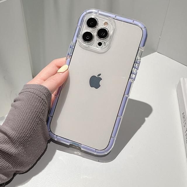 Прозрачный светящийся чехол-бампер для Iphone 14 11 12 13 Pro Max 13pro X Xr Xs противоударный прозрачный силиконовый чехол с воздушным буфером