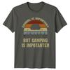 School Is Important But Unisexs TShirt Camping Outdoor