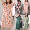 Summer Short Sleeve Night Dress Kawaii Printed Casual Pajamas Dresses