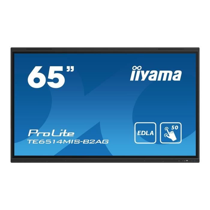 Écran LCD - Iiyama - ProLite TE6514MIS-B2AG - 65 Pouces - 4K - Écran Tactile Multi-touch