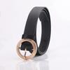 Womens Fashion Pu Leather Belt With Alloy Buckle For Casual Wear And Office Style