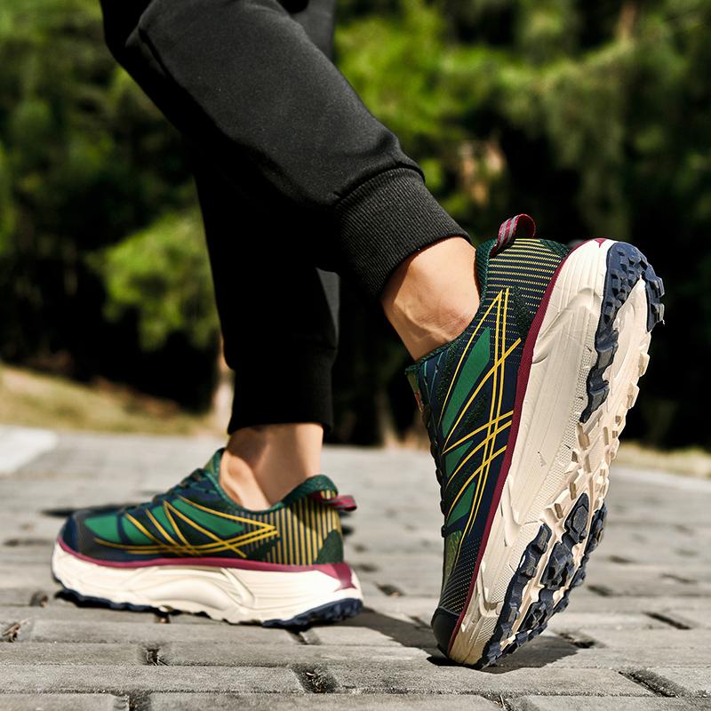 Сверхлегкие мужские кроссовки для бега по пересеченной местности, мужские уличные кроссовки для скалолазания, мужская спортивная обувь для бега с сеткой, мужская внедорожная обувь на толстой подошве