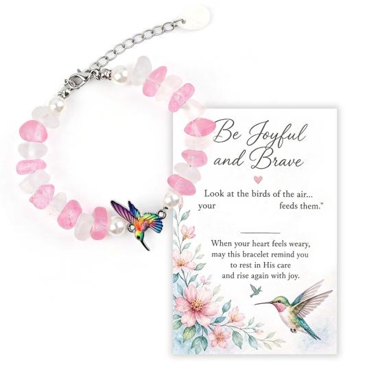 Natural Beach Glass Wristband Sea Blessing Bracelet Handmade Animal Charm Adjustable Ocean Turtle Hummingbird Jewelry Inspired Bracelets Inspirational