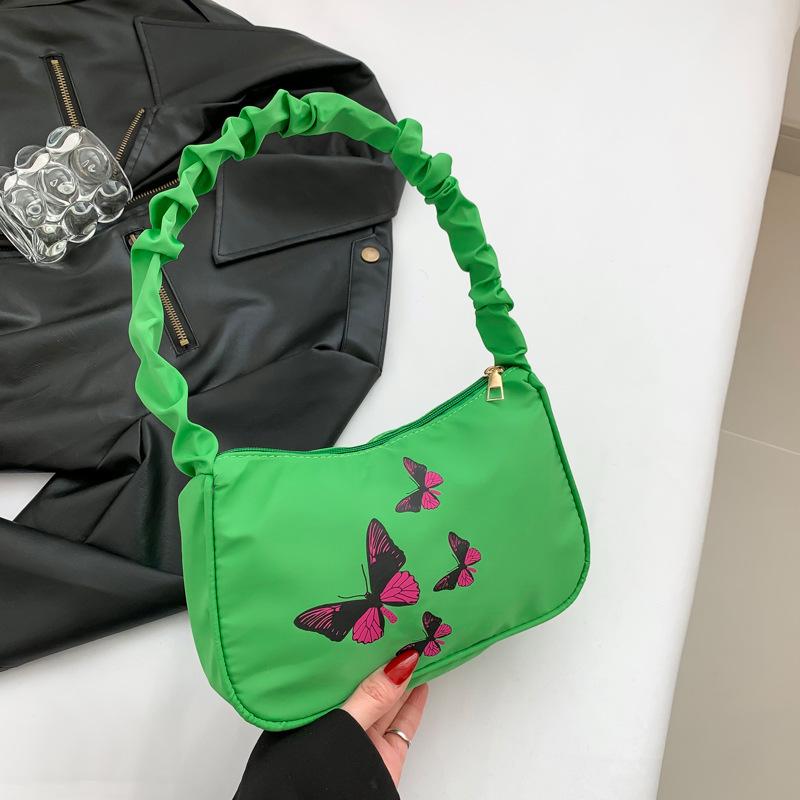 Модная и простая темпераментная плиссированная сумка на весну, новая высококачественная сумка на одно плечо подмышкой, сумка корейской версии