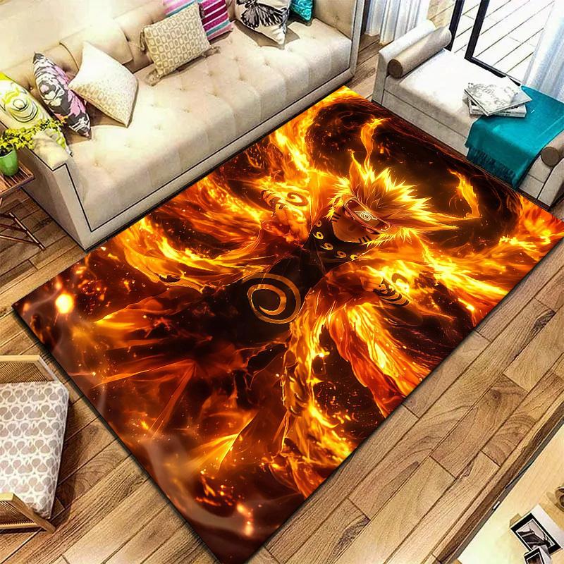 Naruto Fire Sage Mode Carpet Rug For Living Room Bedroom Home Sofa Decoration,kids Play Nonslip Floor Mat
