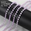 1Meter Colorful Glass Ball Beaded Chain Crystal Beads Necklace Body Chain Accessories for Jewelry Making Components DIY Supplies