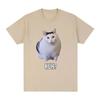 Cat Saying Huh? Funny Meme T-shirt Unisex Unisex Breathable Short Sleeve Oversized T Shirts Fashion Harajuku Tee Shirt