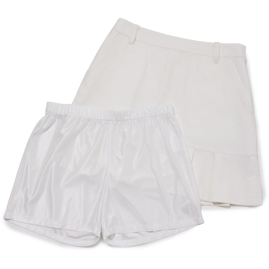 Юбка Cosmical Warm Hem Tuck Pleated Skirt ERC54110 White Main [June Andrope] Женская (10)