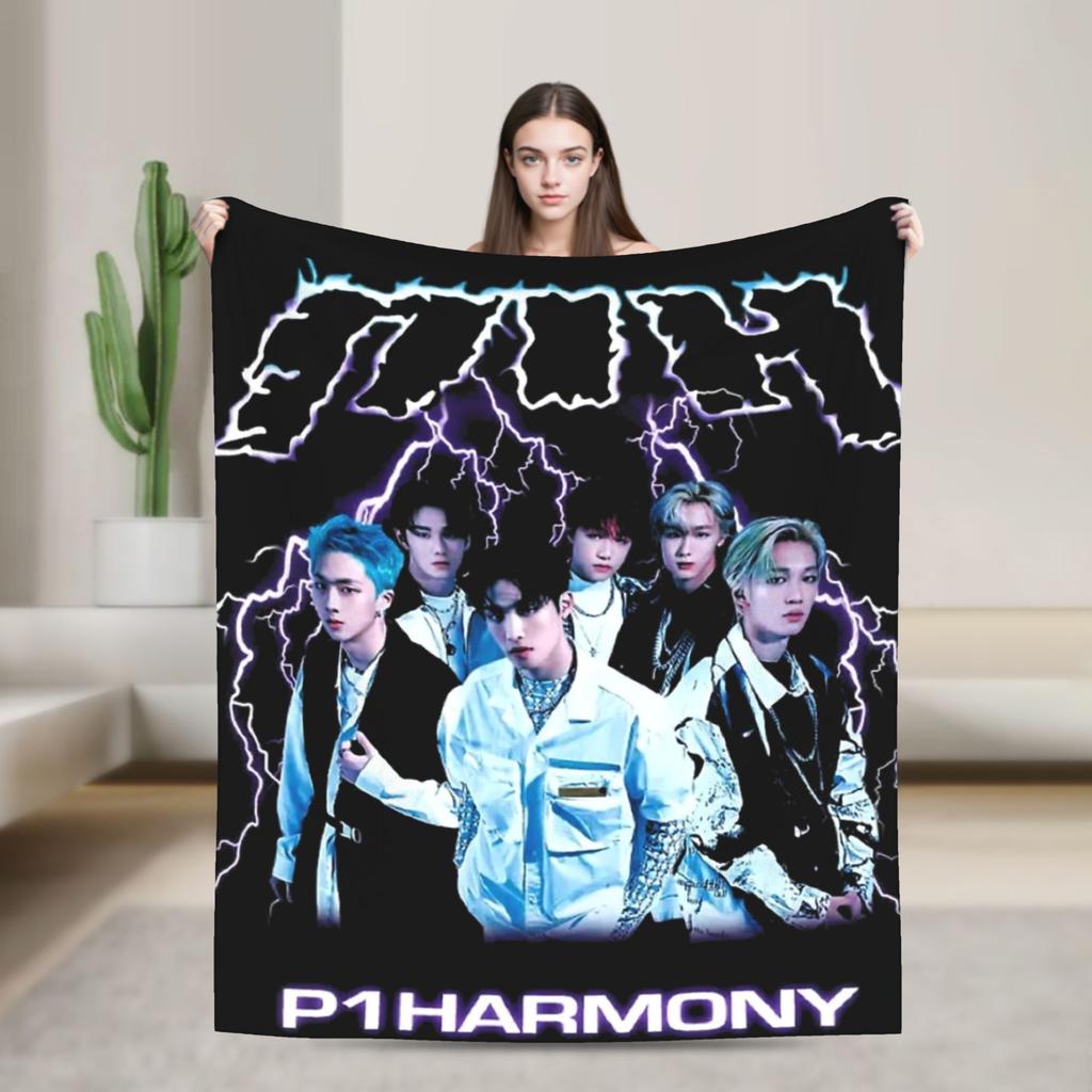 Плед P1Harmony Корейский рэпер Теплый Пушистый Плюшевый Плед-покрывало Для Детей Диван Кресло Диван Кровать Фланелевое Постельное Белье Покрытие для Кровати