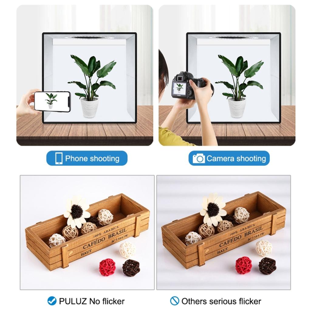 PULUZ Soft Box Set Portable Folding Photo Lighting Modifier Photography Tent Box with 12 Colors