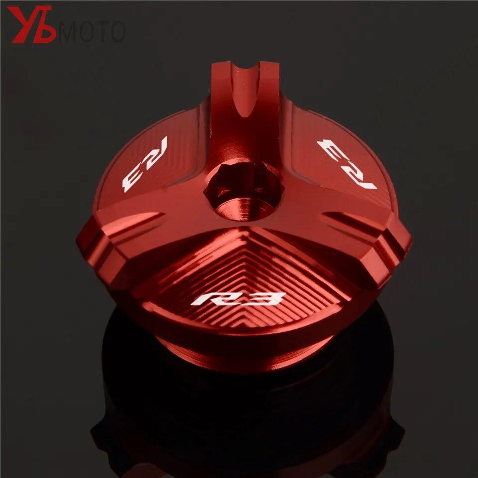 Motorcycle Oil Filler Cap For YAMAHA R3 YZF-R3 YZF R3 2015- 2022 Accessories CNC Engine Oil Cup Plug Cover Screw