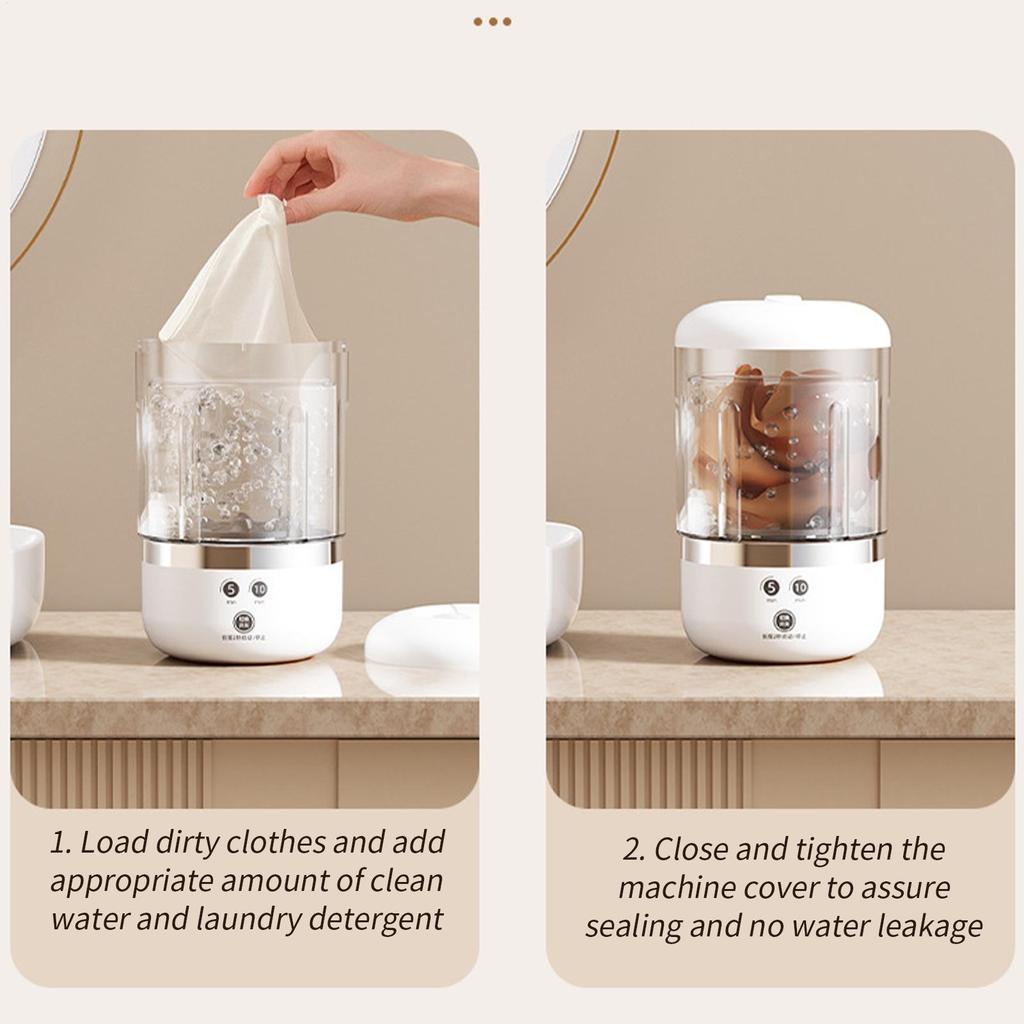 Portable Washing Machine Small Cordless Washing Machine Home Daily Supplies for Home Dormitory RV Camping Travel Table