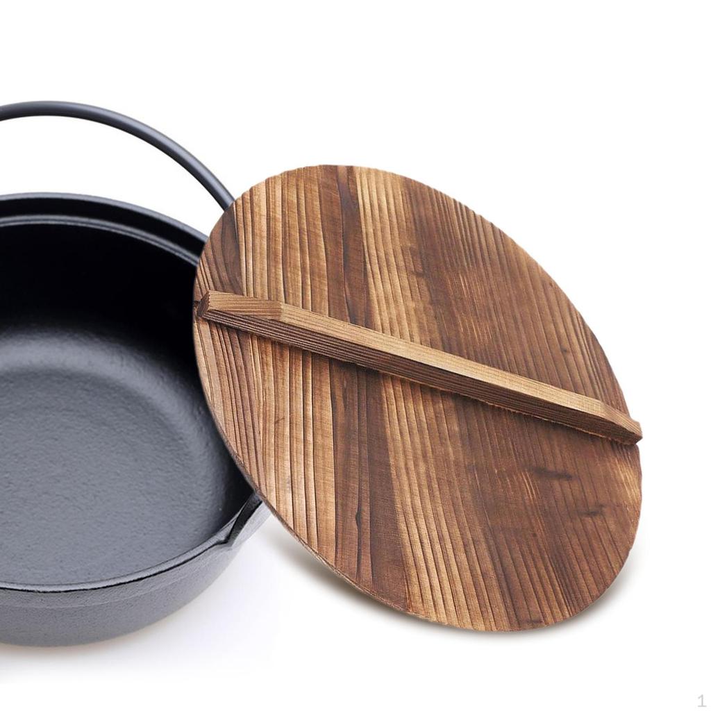 Универсальная деревянная крышка для сковороды с ручкой кухонный аксессуар