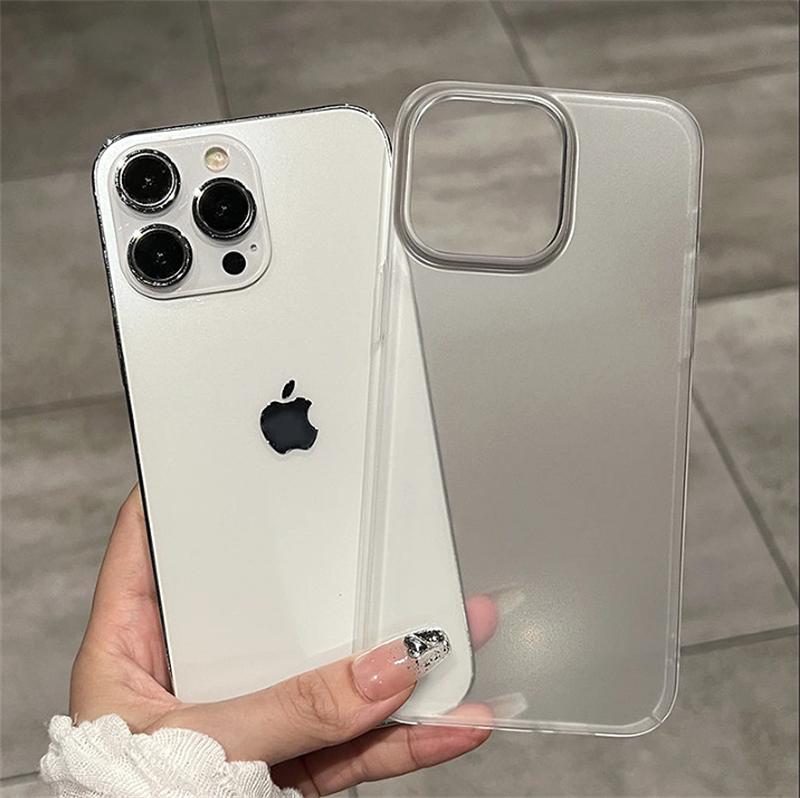 Ультратонкий матовый полупрозрачный чехол для телефона Apple iPhone 16 15 14 Plus 13 12 11 Pro Max, твердый пластиковый прозрачный шелковистый чехол