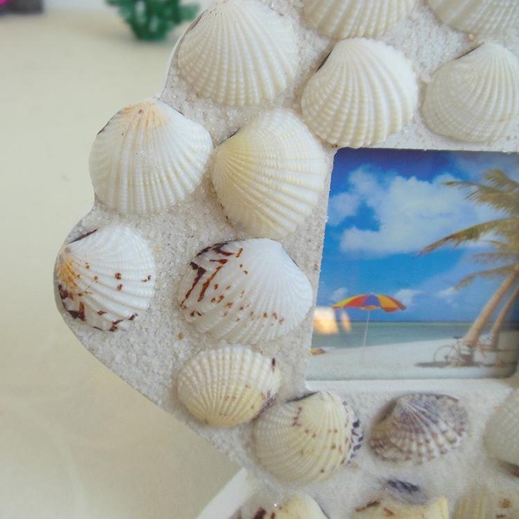 2 inches Shell frame, home bedroom table, frame, children's room decoration, photography props, Mediterranean style, decoration