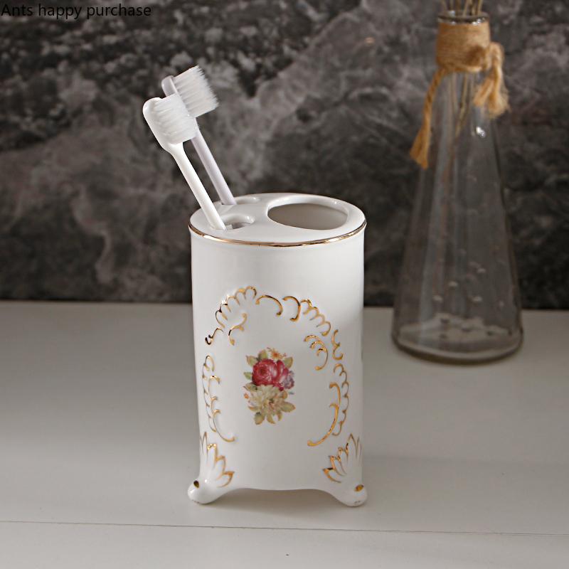 Набор для мытья ванной комнаты, набор из 5 предметов, аксессуары для украшения дома, стакан для мытья, стакан для рта, держатель для зубных щеток, флакон для лосьона, мыльница