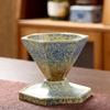 Винтажная керамическая кружка, японская грубая керамика, чашка для послеобеденного чая, креативная шестиугольная воронкообразная кофейная чашка, домашняя кухонная посуда для питья