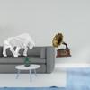 Современная фигурка быка из смолы Винтажная коллекционная скульптура Абстрактное украшение для прихожей Настольное