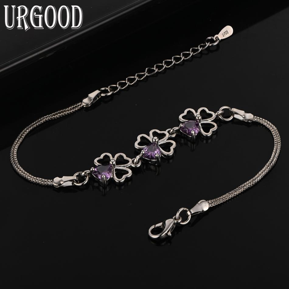 925 Sterling Silver AAA Zircon Bracelet Fashion Wedding Jewelry