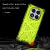 KEYSION Shockproof Armor Case for Redmi Note 14 Pro 5G 14 Pro+ Silicone+PC Transparent Honeycomb Phone Cover for Xiaomi POCO X7