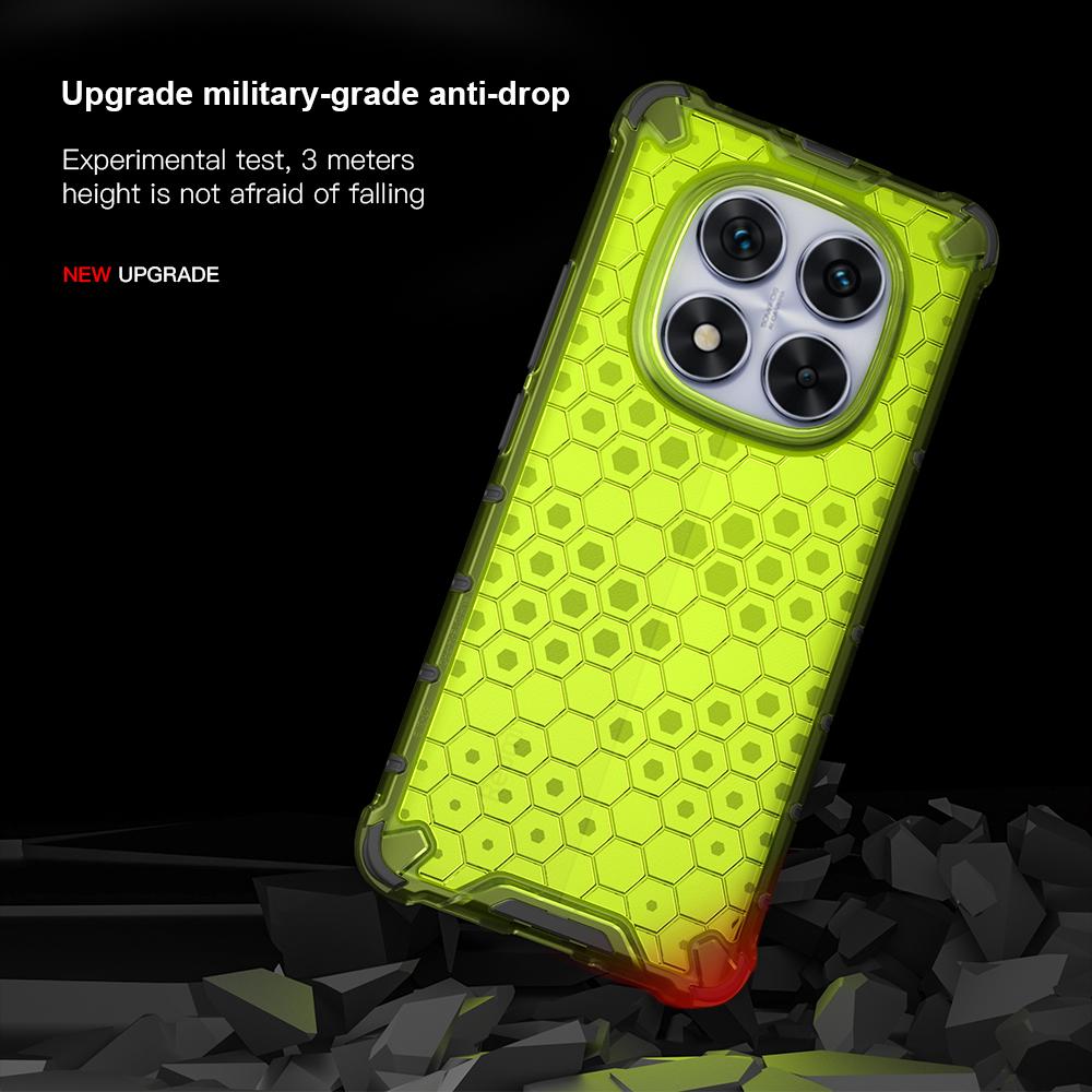 KEYSION Shockproof Armor Case for Redmi Note 14 Pro 5G 14 Pro+ Silicone+PC Transparent Honeycomb Phone Cover for Xiaomi POCO X7