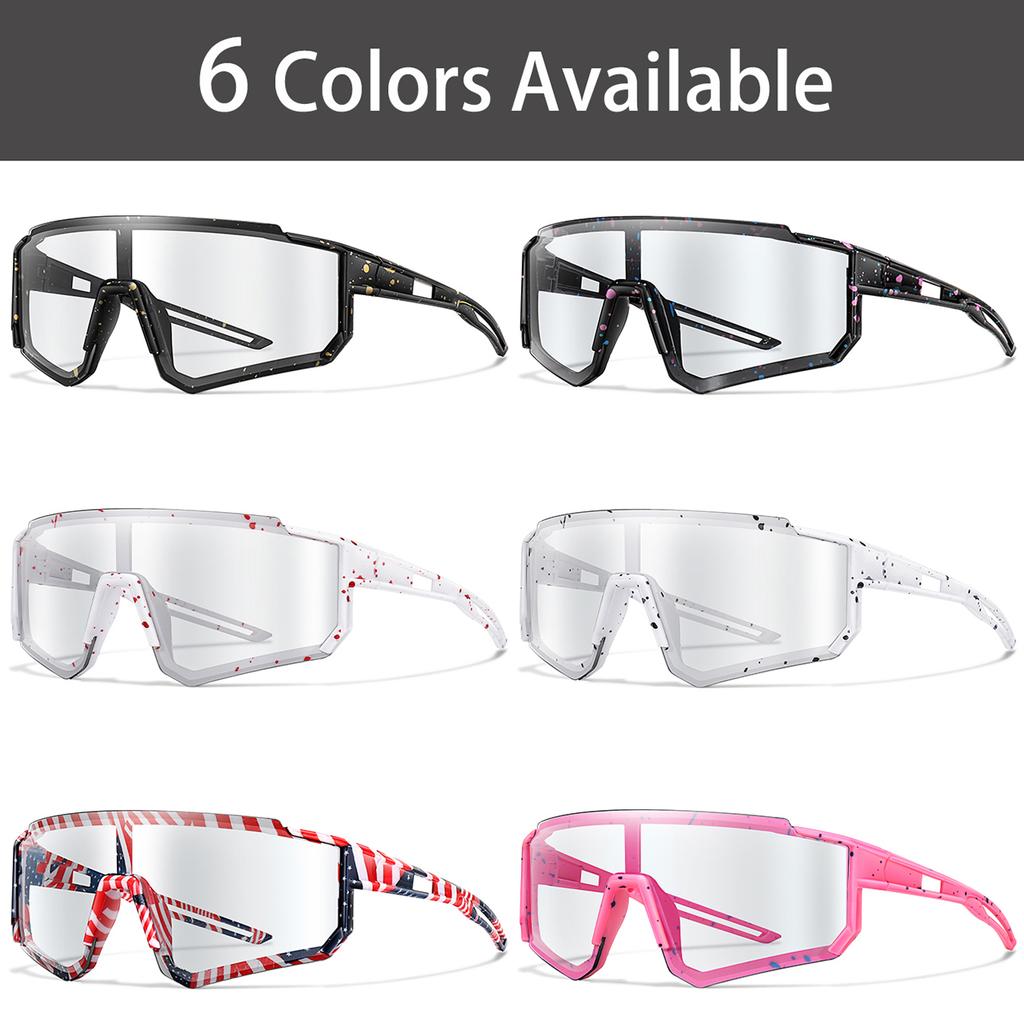 Модные фотохромные солнцезащитные очки Мужские Женские Велосипедные Велосипедные МТБ Велосипедные Рыбалка Бег Велоспорт Спортивные Очки Удобная Оправа