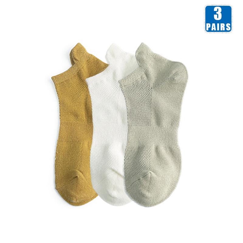 3 пары хлопковых носков для женщин и мужчин, короткие, до щиколотки, высокого качества, дышащие, летние, повседневные, модные, с низким вырезом, женские носки