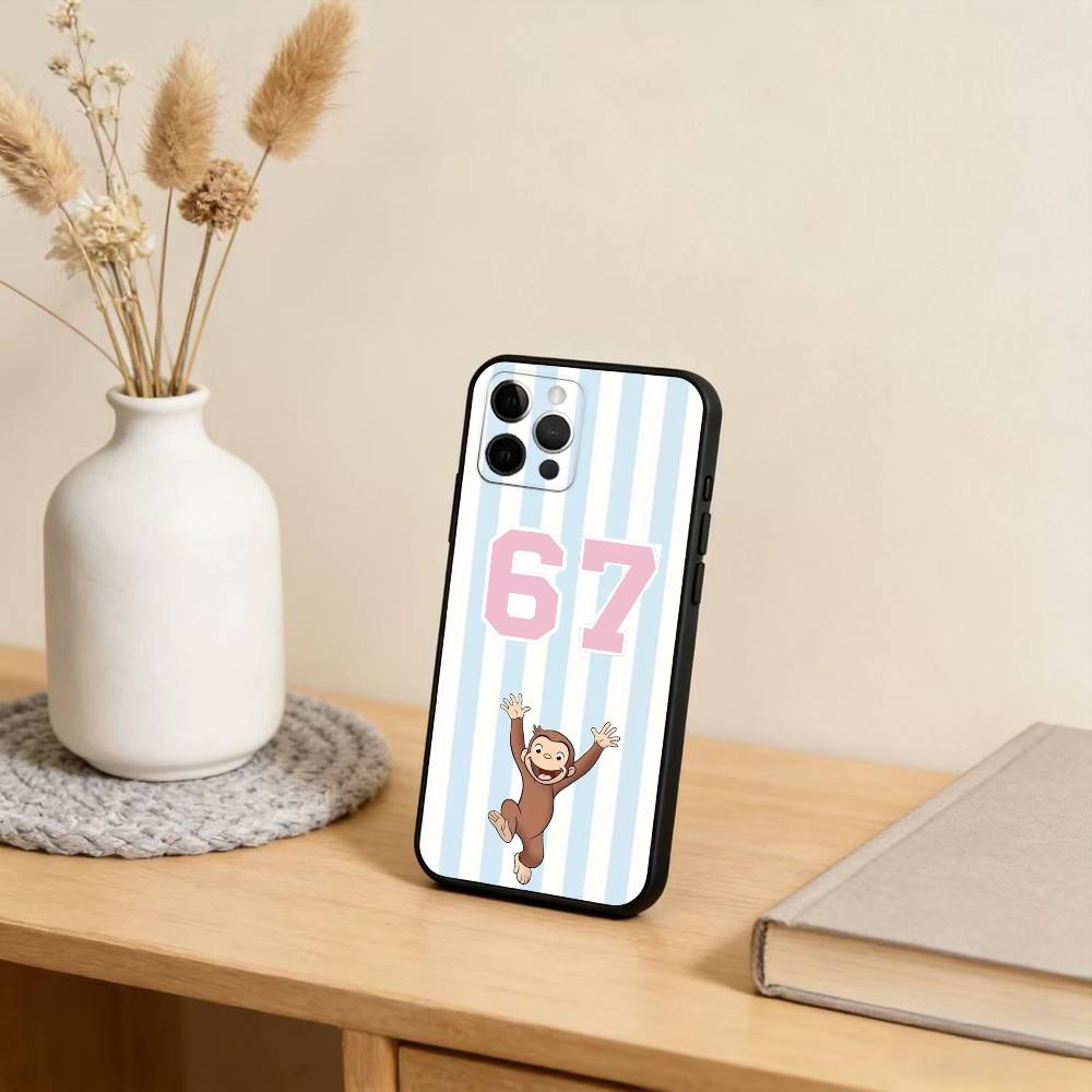 Six Seven-67 Phone Case For iPhone 17,16,15,14,13,12,11 Plus,Pro Max,Soft Silicone Black Cover