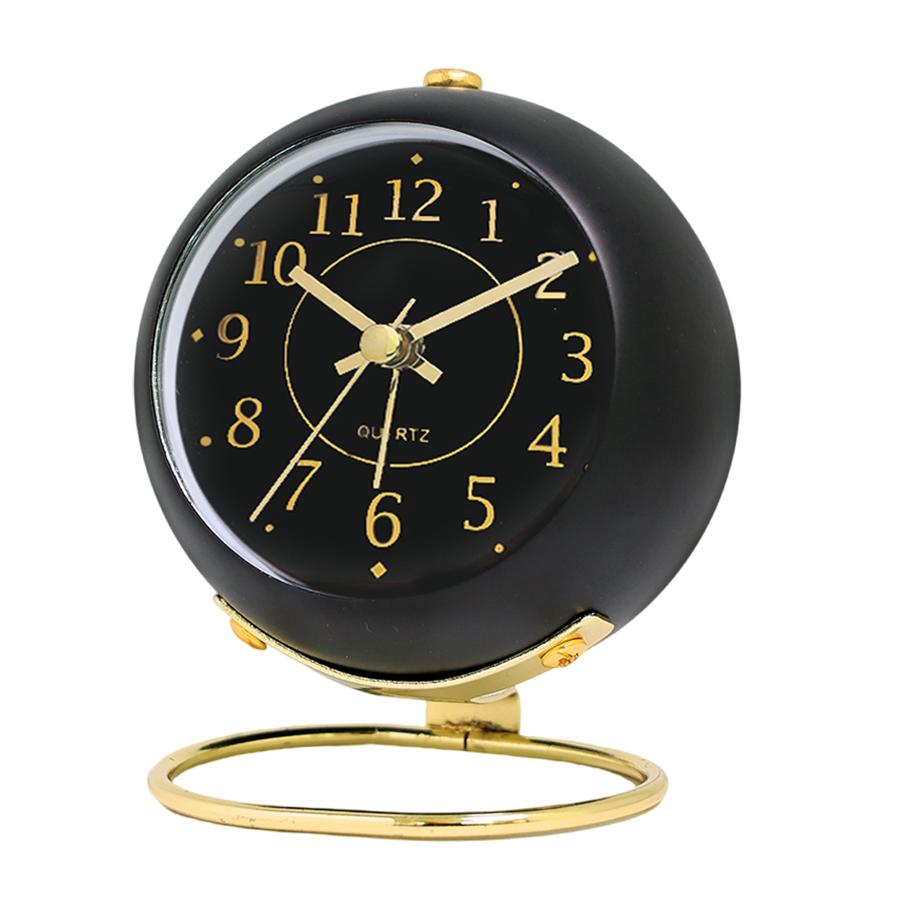 1pc 3.5-inch Nordic Creative Simple Decoration Alarm Clock New Desktop Bedhead Silent Night Light Pointer Clock (Battery Free)
