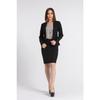 High Waist Above Knee Stylish Fabric Pencil Skirt - Black