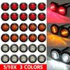 LED Truck Side Signal Light High Brightness Car Motorcycle Round Marker Indicator Warning Lamp Safety Driving Red White Amber