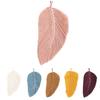 Woven Feather Tapestry Soft Fine Workmanship Cotton Macrame Wall Hanging Feather Boho Chic Woven Leaf for Wall
