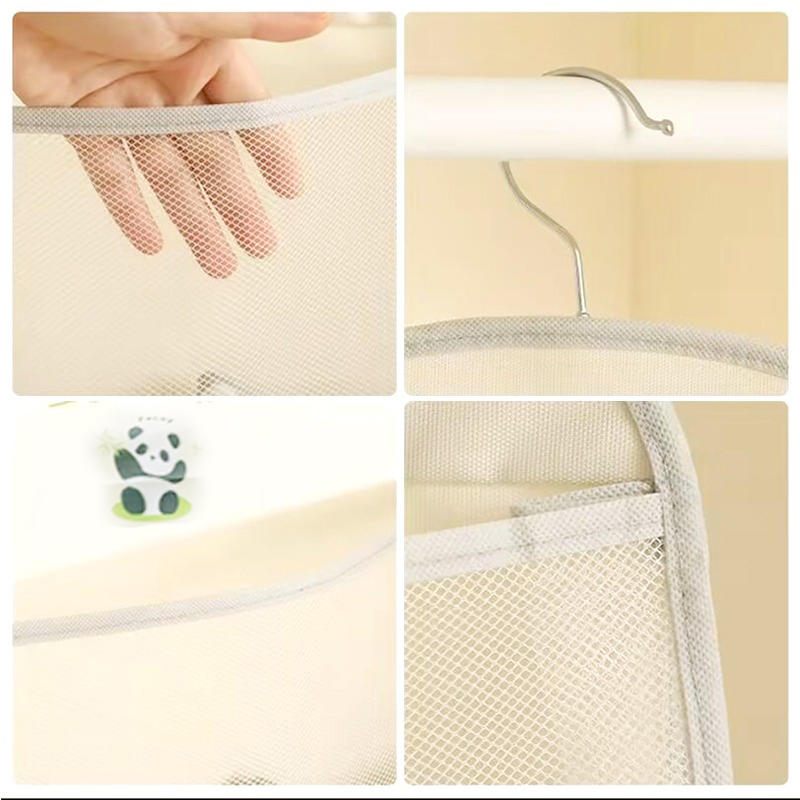 Двухслойный подвесной органайзер для хранения, подвесной органайзер для хранения носков, сетчатый органайзер для шкафа/общежития, настенный органайзер для сортировки нижнего белья