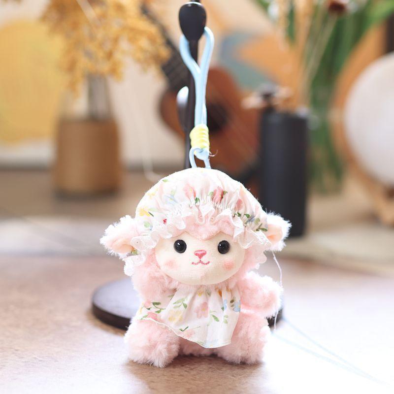 Cute Baby Sheep Stuffed Doll With Pp Cotton Filling For Bag Decor And Gifts