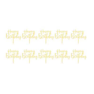 Акриловый топпер для торта, вставка-карточка, флажок, топперы для кексов для украшения свадебного торта на день рождения