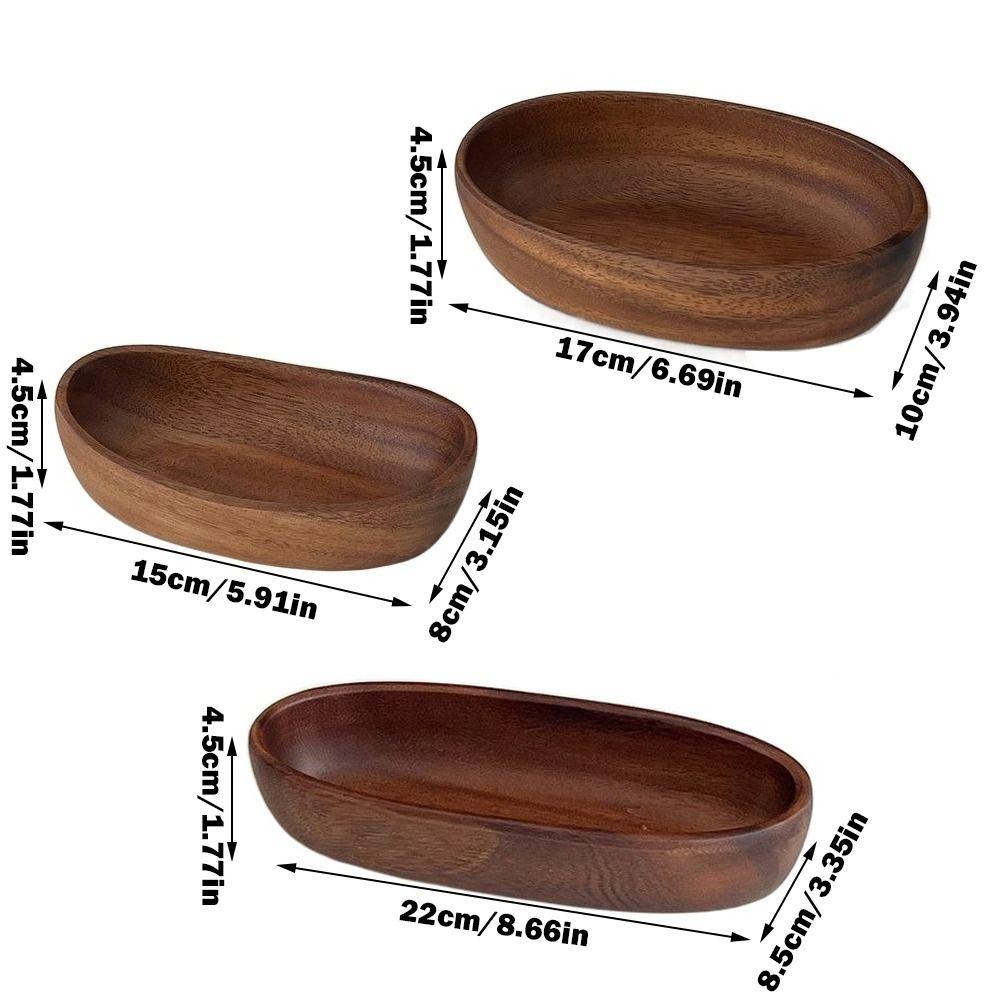 Retro S/M/L Jewelry Storage Box Walnut Large Capacity Entrance Key Organizer Boat Shape Desktop Storage Box
