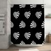 Black White Heart Pattern Shower Curtain Zebra Print Waterproof Fabric for Bathroom Decor Size72 x 84 inches (183cm x 213cm)