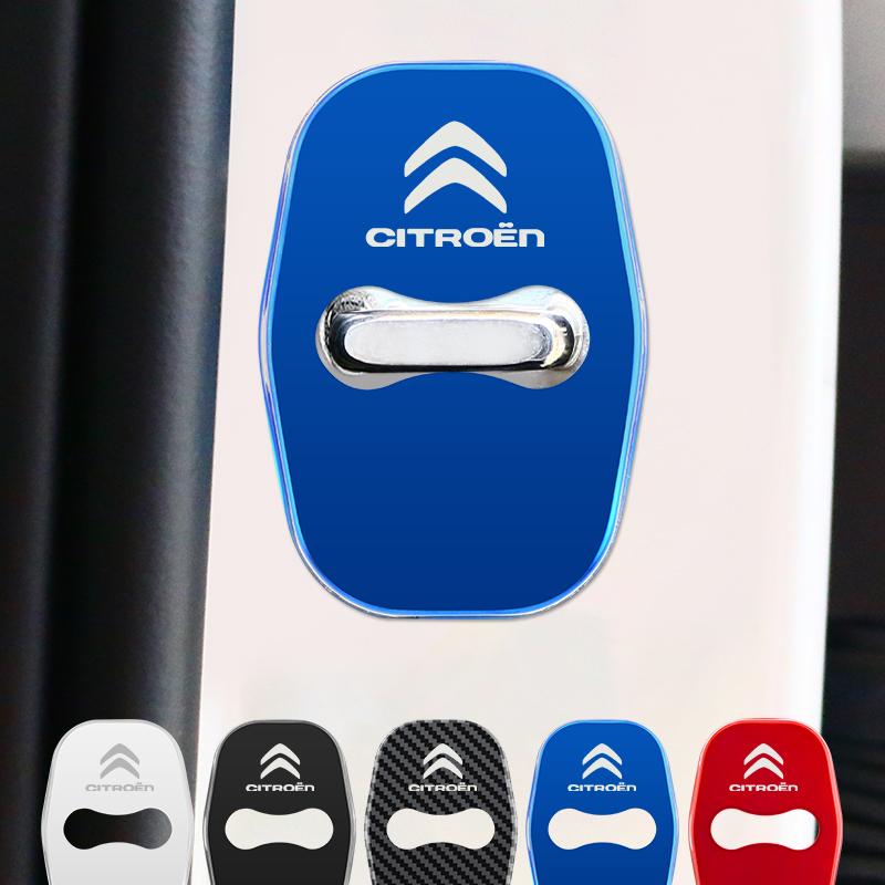 ADI1 Metal Car Door Lock Cover for Citroen C4 C3-XR C5 Aircross C6 C-quatre Picasso C-Elysee C4L C3L Emblem Stickers Badge