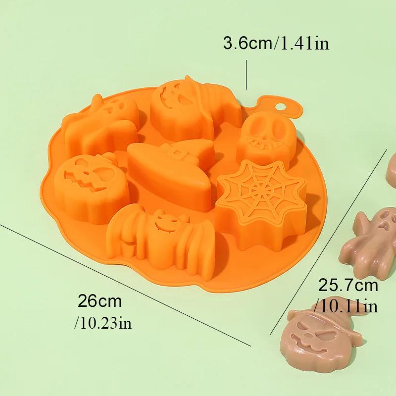 3D Силиконовая форма для торта на Хэллоуин, форма в виде тыквы и привидения для приготовления печенья, конфет, инструменты для DIY украшения торта, аксессуары для выпечки