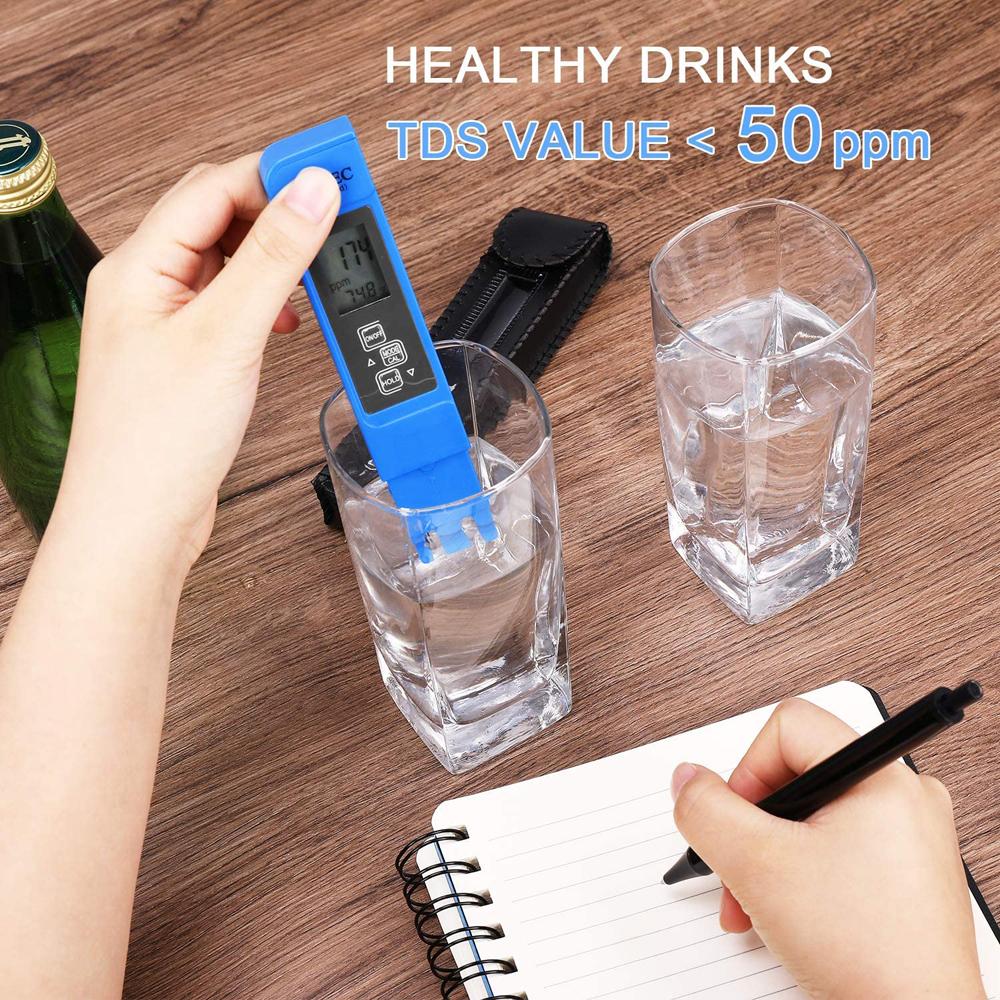 Измеритель pH и TDS-метр, цифровой тестер качества воды 0-14, тестер pH-метра 0-9990PPM TDS&EC, ЖК-дисплей, индикатор чистоты воды PPM, аквариумный фильтр