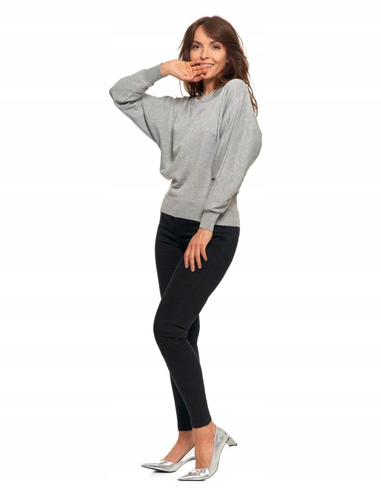 Women's Classic Sweater With Long Loose Sleeves Viscose MORAJ XS/S gray
