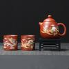 Hand-made Zisha Tea Set Dragon And Phoenix Color-changing Purple Clay Teapot Kung Fu Tea Pot Craftsmanship Magic Teapot Tea Lover Gift