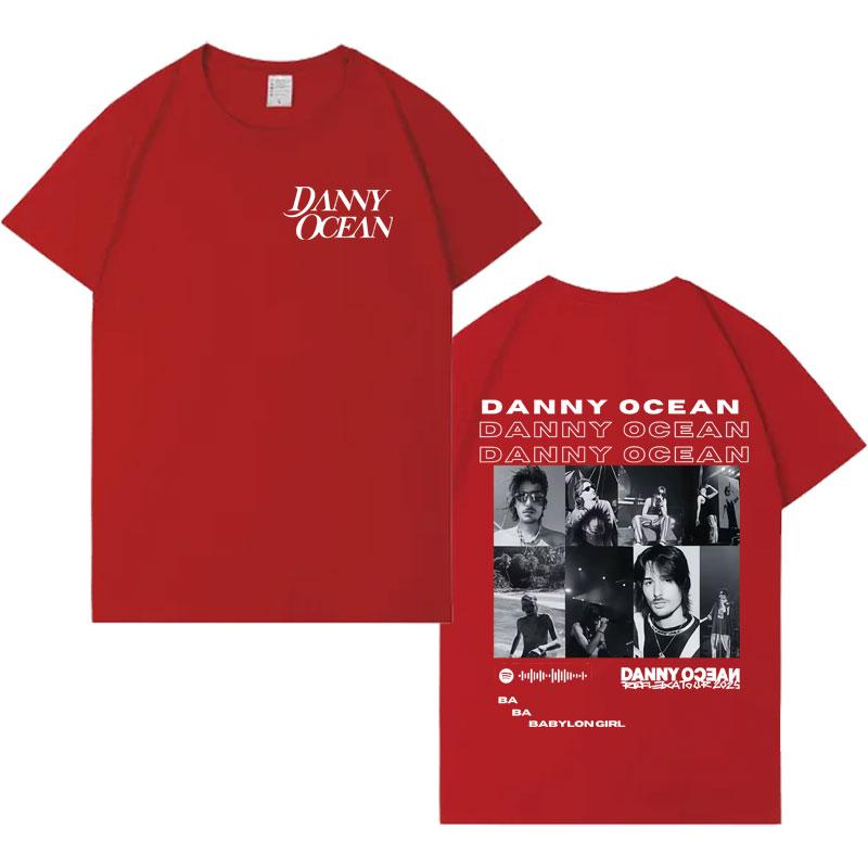Rapper Danny Ocean New Album Tourr Fashion Tshrit Mens Double Sided Print Casual Tshrits Oversized Cozy Loose T Shrit Streetwear