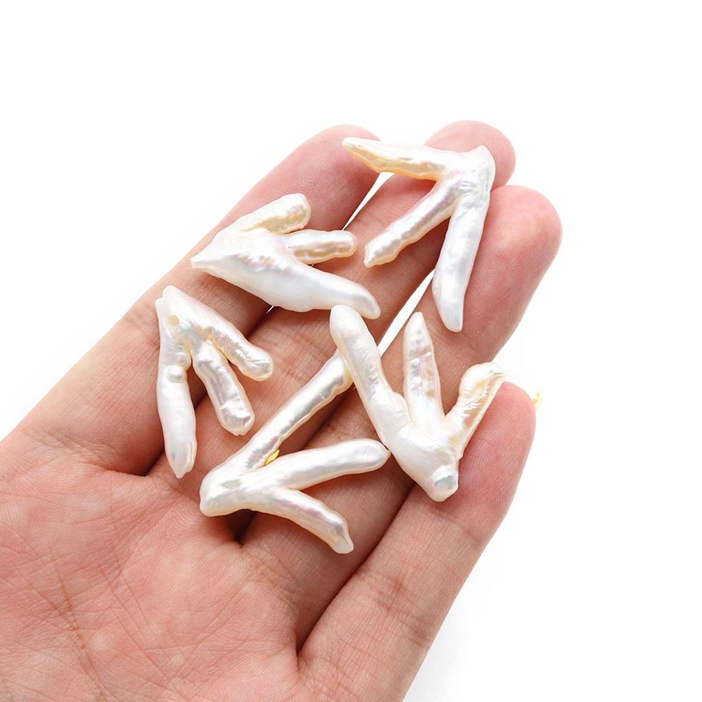 1Pcs Pearl Pendant Natural Freshwater Baroque Pearl Pendant With Hole For Jewelry Making DIY Necklace Accessory