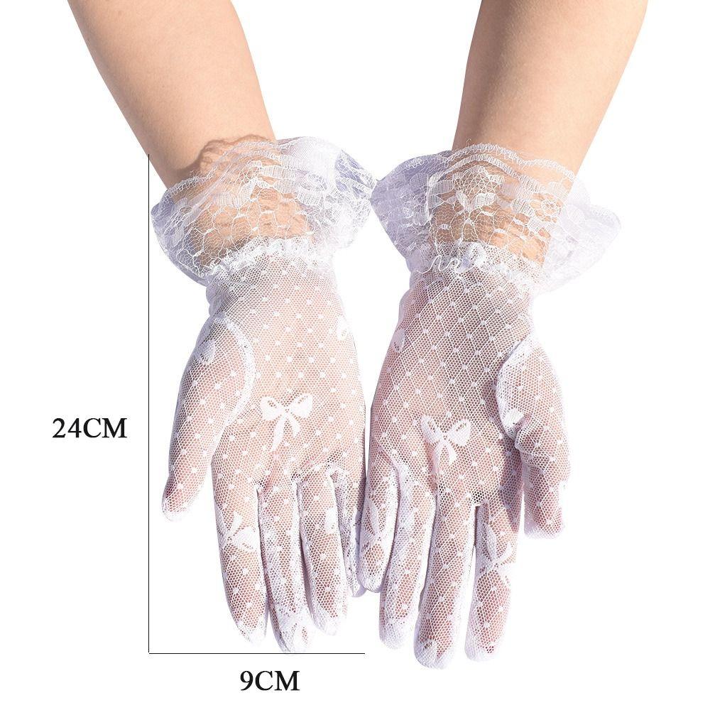 Свадебная вечеринка Летние кружевные перчатки от солнца Свадебные перчатки Варежки Жаккардовые перчатки