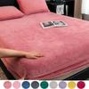 Hot Velvet Mattress Cover Queen/King Sheet Protector Fit Winter Mattress Cover Non-Slip Twin 180 220 No Pillowcase