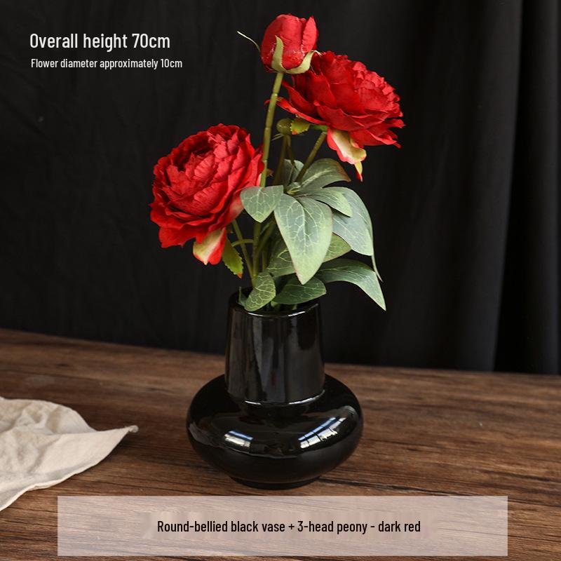 Французская Роскошная Керамическая Ваза: Элегантный декор высокого класса для гостиной или обеденного стола