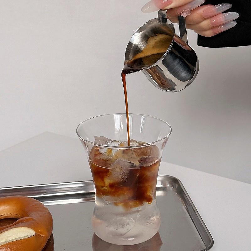 Coffee Milk Frothing Pitcher Cup Kitchen Stainless Steel Creamer Pitchers 60-240Ml Measuring Cup With Pouring Spout Coffeeware