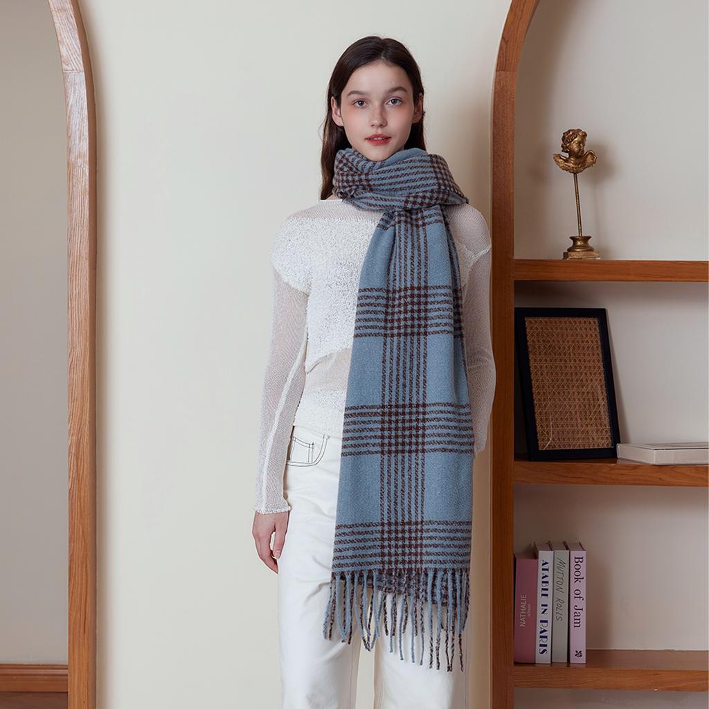 Ретро британский плед имитация кашемира шарф женская шаль осень и зима теплый шарф